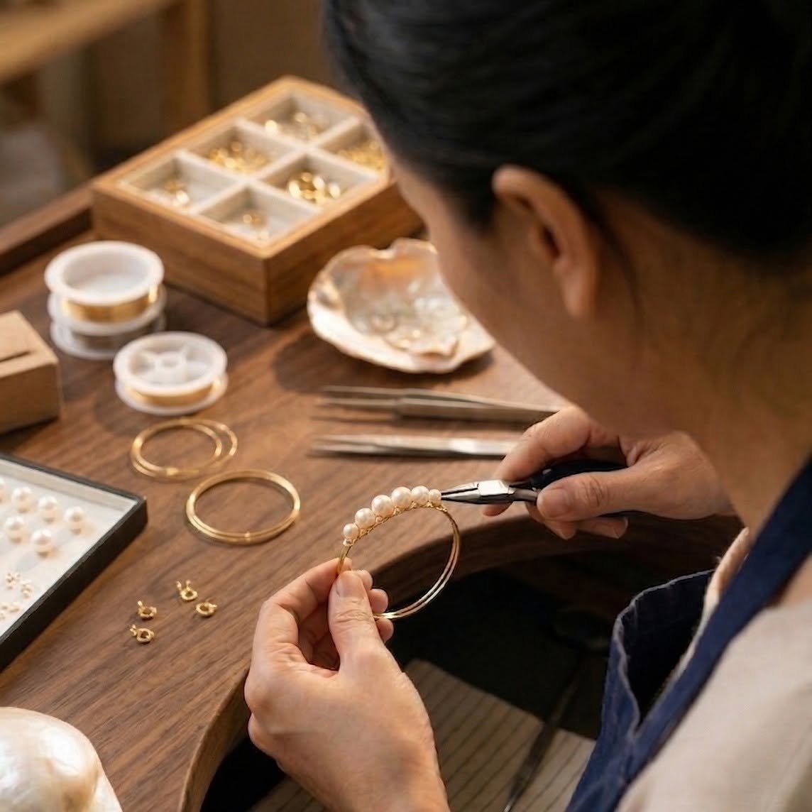 On-site pearl crafting experience