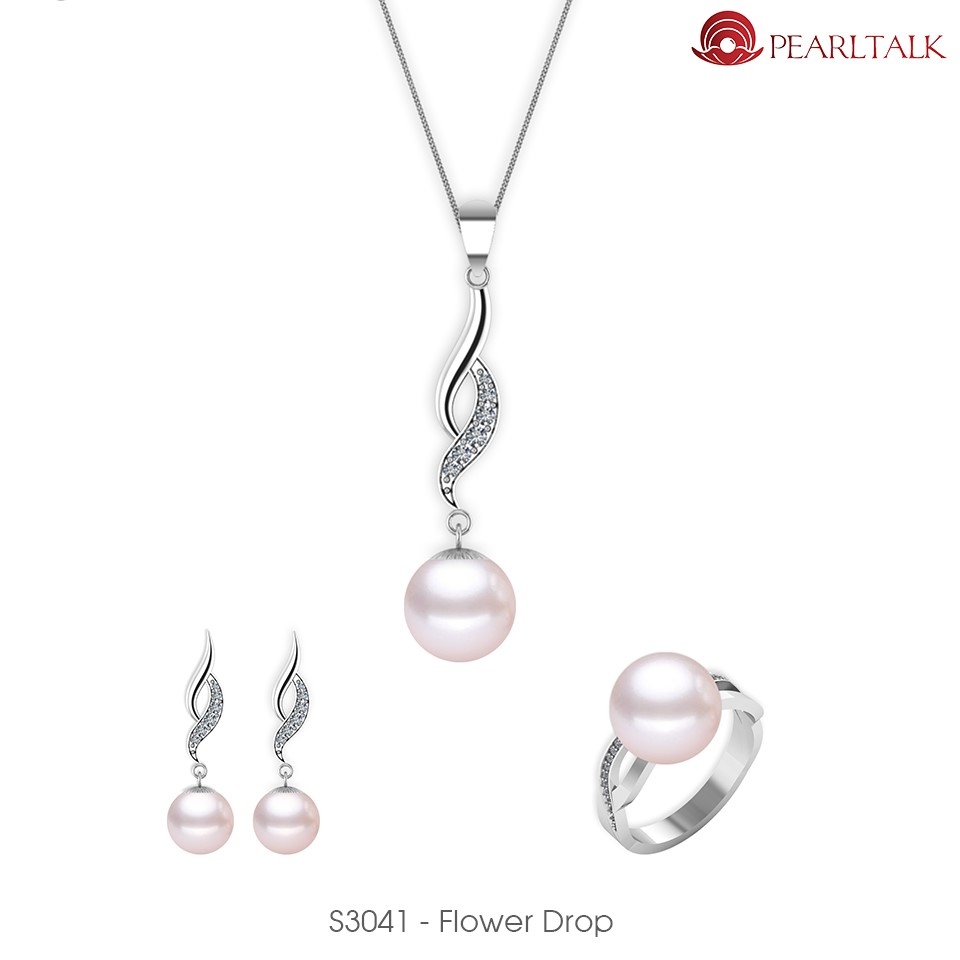 Bộ ngọc trai Flower Drop – S3041